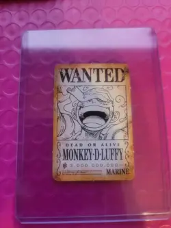 IMAGINE Mini Card Saikyo Jump 2024 One Piece Japanese WANTED Monkey D Luffy - Image 1