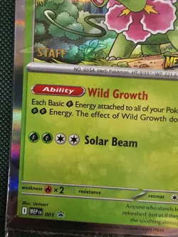 Mega Evolution STAFF Promo Prerelease Pack All 4 Staff Cards MEP001,002,003,004 - Image 2