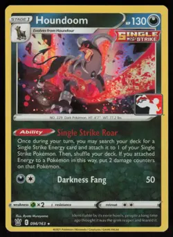 Houndoom #096/163 Prize Pack Series Cards Holo Rare Pokemon TCG NM - Image 1