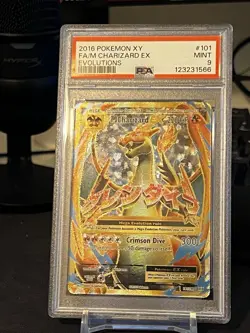 Pokemon TCG M Charizard EX 2016 Full Art XY Evolutions Card 101/108 PSA 9 - Image 1