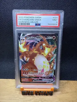 Pokemon Darkness Ablaze Charizard VMAX Full Art Ultra Rare Card 20/189 PSA 9 - Image 1