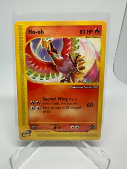 Ho-Oh # 52 WOTC Black Star PROMO "Pokemon Center NY" Stamped Card 2 LP+ - Image 1