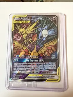 Pokemon TCG Moltres Zapdos Articuno GX SM210 Promo Holo Card NM Condition - Image 2
