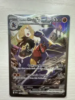 Pokemon S&V 2025 Destined Rivals Cynthia's Garchomp EX Sir Holo Card 232/182 - Image 5