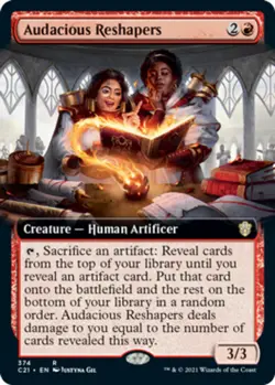 1 x Audacious Reshapers - Extended Art - Commander 2021 - NM-Mint - MTG - Image 1