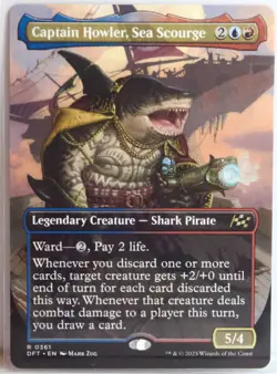 Captain Howler, Sea Scourge [New, Near Mint] Borderless Art {Aetherdrift MTG} - Image 1