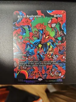 MTG - Rite of Replication - Borderless - Marvels Spiderman - FOIL - NM - Image 1