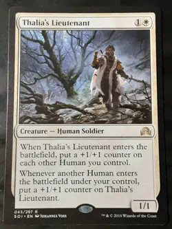 Thalia's Lieutenant , Shadows over Innistrad , Near Mint , MTG, FREE SHIPPING - Image 1