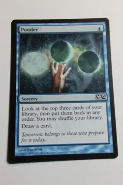 MTG Ponder x1- -Magic 2012-Lightly Played - Image 1