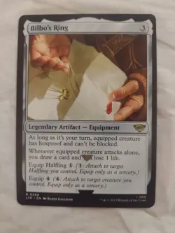 Magic: the Gathering Bilbo's Ring shifted stamp misprint - Image 1