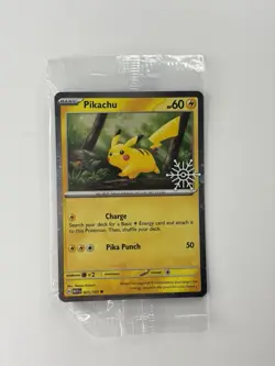 Pikachu Holiday Calendar 025/165 Cosmos Holo Stamped Sealed Pokemon - Image 1
