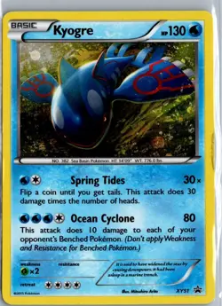 Pokemon TCG Kyogre XY51/211 XY Black Star Promos Holo HP/ Crease - Image 1