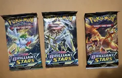 Pokemon TCG Brilliant Stars Booster Packs • Lot Of 3 • SEALED • BRAND NEW - Image 2