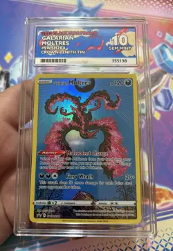 Pokemon Tcg Galarian Moltres SWSH284 Crown Zenith Promo ACE 10 GEM MINT - Image 1