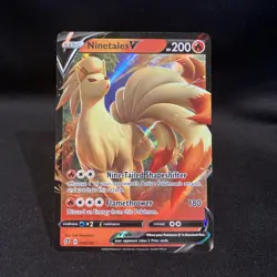 Pokemon Ninetales V 026/192 Rebel Clash Sword & Shield ULTRA RARE - Image 2