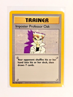 Imposter Professor Oak 73/102 Trainer Rare Pokemon TCG WOTC Base Set Unlimited - Image 1