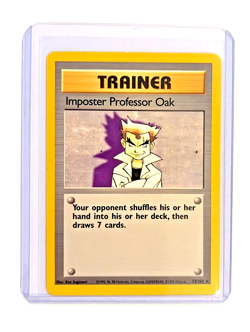 Imposter Professor Oak 73/102 Trainer Rare Pokemon TCG WOTC Base Set Unlimited - Image 3