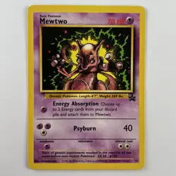 Mewtwo 14/53 Wotc Promo Vintage Black Star Pokemon TCG 1998 LP - Image 1