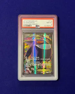 PSA 8 Gengar EX #114 XY Phantom Forces 2014 Pokemon - Image 1