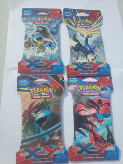 Pokemon XY Base Set SLEEVED Booster Pack (Set of 4) (ALL ARTWORK) - Image 1