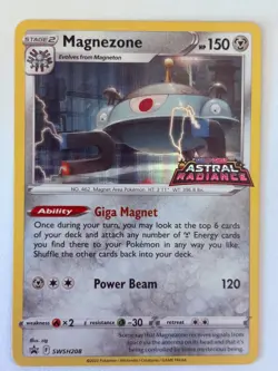 Pokemon Magnezone SWSH208 Astral Radiance Stamped Black Star Promo - Image 1