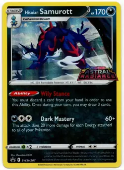 Pokemon - Astral Radiance Promo Hisuian Samurott SWSH207 Stamped NM - Image 1