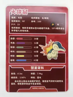 Chinese Exclusive Simplified Pokemon 25th Anniversary Cyndaquil KDJL2-R034 LP - Image 3