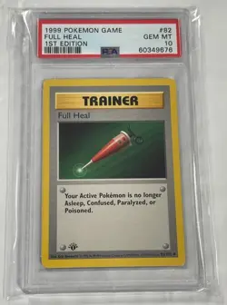 1999 POKEMON BASE SET 1ST EDITION FULL HEAL #82 PSA 10. - Image 1