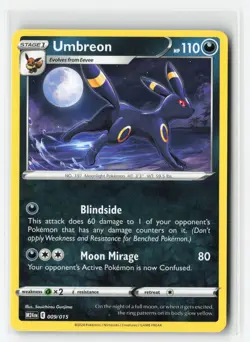 UMBREON 009/015 NON HOLO 2024 MCDONALD'S POKEMON TCG LP - Image 1