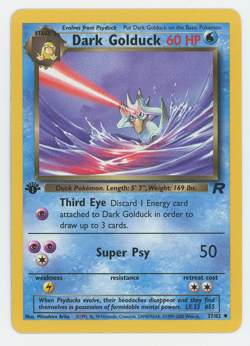 Dark Golduck 37/82 1st Edition NM LP MP HP Uncommon Team Rocket Pokemon 2000 - Image 1