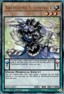 Archfiend Eccentrick - Ultimate Rare 1st Edition RA04-EN017 - NM - YuGiOh - Image 1