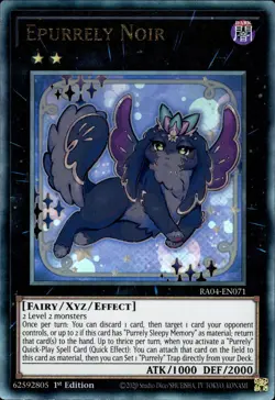 Epurrely Noir - Ultimate Rare 1st Edition RA04-EN071 - NM - YuGiOh - Image 1