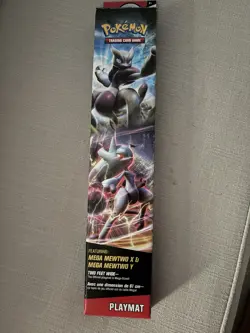 Pokemon Mega Mewtwo X & Mega Mewtwo Y Playmat Trading Card Game Accessory - Image 1