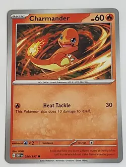 Charmander #26/197 SV Obsidian Flames Common Pokemon 2023 TCG Card - Image 1