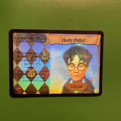 Harry Potter TCG Base Set Harry Potter #8/116 Hologram Rare Card Damaged - Image 1
