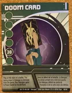 Bakugan Battle Brawlers - Doom Card - Green Ability - Foil / Chrome card - 46/48 - Image 1