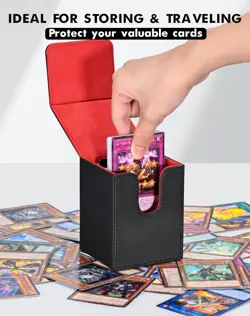 Card Deck Box Fits Yugioh TCG, Card Storage Box with Dividers Holds 100+ Cards - Image 2
