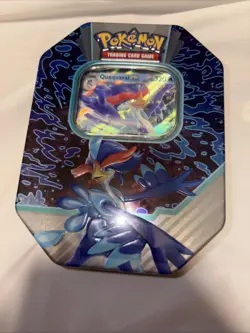Pokemon Quaxaval EX Trading Card Game Tin - Image 1