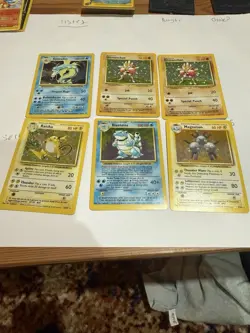 Pokemon Base Set Holo 6 Card Blastoise, Raichu, Gyrados, Magneton, 2X Hitmonchan - Image 1