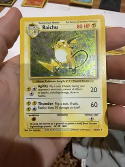 Pokemon Base Set Holo 6 Card Blastoise, Raichu, Gyrados, Magneton, 2X Hitmonchan - Image 2