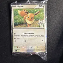 Eevee 133/165 (Holiday Calendar) Snowflake Stamp Promo Pokemon Card SEALED - Image 1