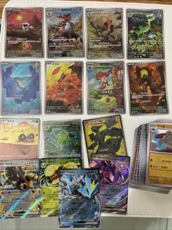 Pokemon Black Bolt White Flare Bulk Lot 200 Cards Korean 10 AR 1 SR 4 Ex - Image 1