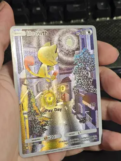 TCG Pocket Meowth 246 Genetic Apex Custom Textured Holo Fanart Card Pokemon - Image 2