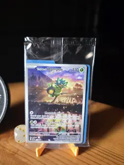 Teal Mask Ogerpon 123 Twilight Masq SEALED Promo Holo NM Pokemon Card 2024 - Image 2