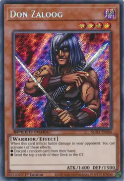 Don Zaloog - SGX1-ENI04 - Secret Rare - 1st Edition Near Mint Yugioh! Card - Image 1