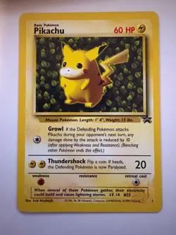 Pokemon Pikachu Black Star Promo Card #1 Ivy Pikachu LP Vintage Rare Pokemon - Image 1