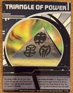 Bakugan Battle Brawlers- Triangle Of Power -Blue Ability-Foil/Chrome Card-37/48c - Image 1