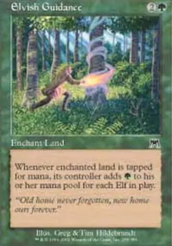1x Elvish Guidance - Foil Moderate Play MTG Magic - Kid Icarus - - Image 1
