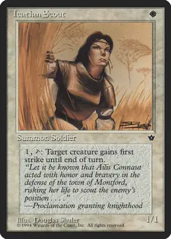 Icatian Scout (Shuler) - Fallen Empires (FEM) - MTG Rare English Non Foil - Image 1