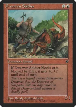 Dwarven Soldier (Asplund-Faith) - Fallen Empires - MTG Rare English Non Foil - Image 1